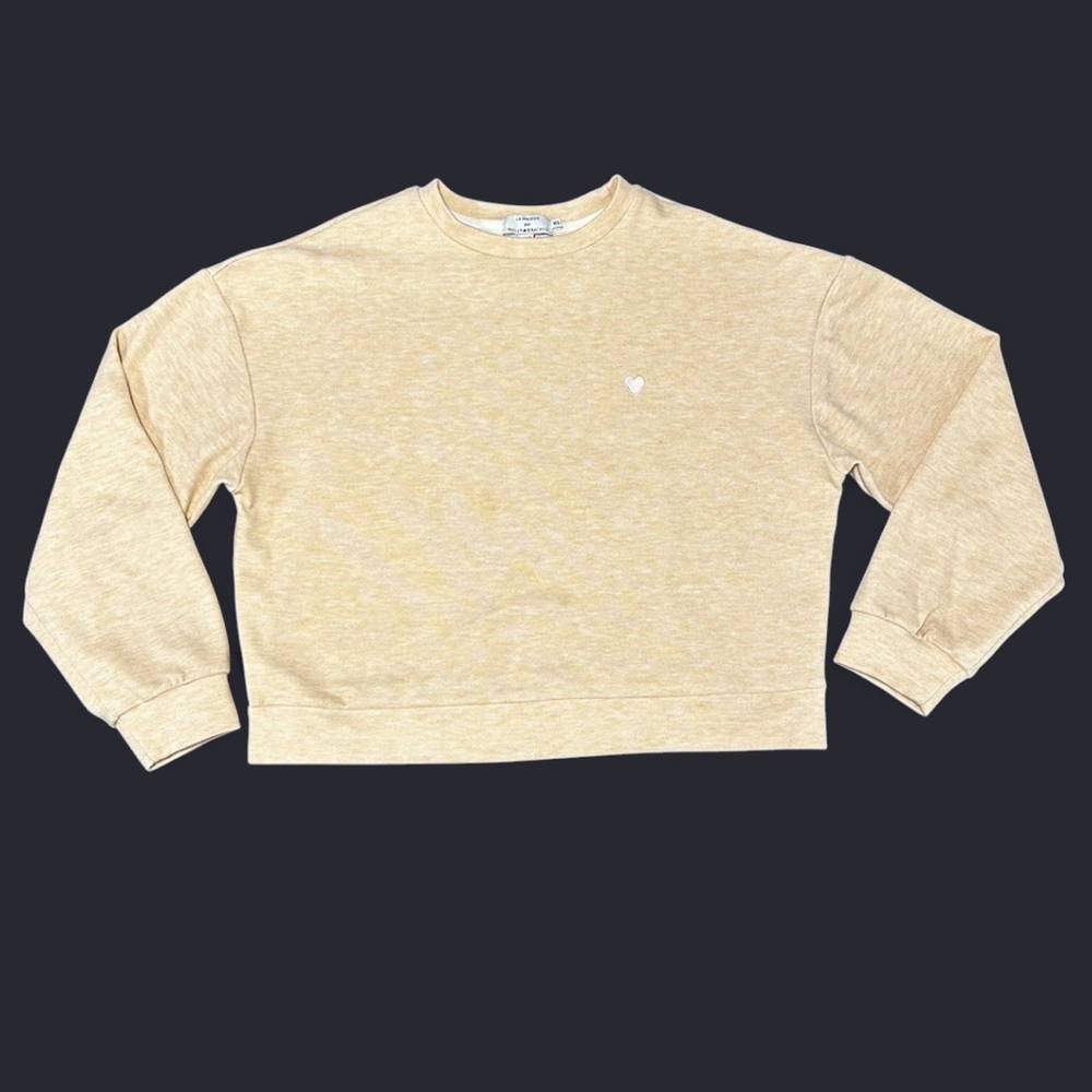 💕Molly Bracken Cream Crewneck Sweater with Heart Accent Size XS - Picture 8 of 8